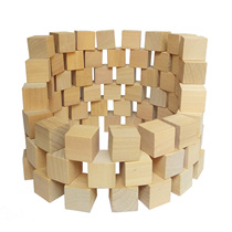  100 large pieces of wooden cube cube square building blocks toy kindergarten mathematics teaching aids square