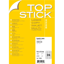 TOPSTICK Germany Top T4464 A4-100 Sticker Printing Label 70 0x37 0mm