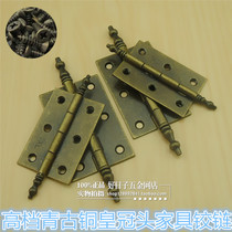 Thickened Greens Bronze Vintage 3 Inch 1 5mm Thick Antique Cabinet Door Neoclassical Eurostyle Hinge Furniture Hardware Bronze Hinges