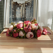 European simulation silk flower conference room long table Hotel office decoration placement podium flower TV cabinet ornaments