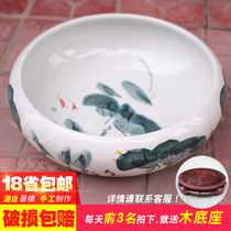Sleeping Lotus Bonsai Dod Town Fish Tank Porcelain Pen Wash Turtle Vat Ceramic Creative Water Fairy Sleeping Lotus Basin Hand Plover