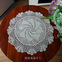 Crochet flower DIY hook woven woven cotton thread Handmade insulation dinner vase mat LACE hollow tablecloth multi-purpose cover towel