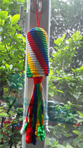 Large warp tube diamond knot hanging ornaments Tibet hand-woven hanging ornaments auspicious knot car hanging diameter 7cm