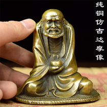 Pure bronze Buddha statue Dharma Patrician trumpet antique old bronze crafts brass material seat Dharma copper crafts