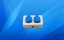 10A waterproof socket outdoor double five-hole socket garden open installation concealed two or three plug splash-proof rainproof socket