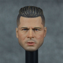 Clear Barn 6 Soldiers Head Carved dreamer Brad Pitt Mossy Dry Hairstyle Rage Styling Scar Face