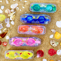 Swimming pool wholesale boxed small crab children swimming goggles waterproof anti-fog HD flat goggles fashion cute