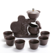 Mingfeng purple sand kung fu tea set Zhaojinbao semi-automatic tea set lazy Bowl set of gift tea set