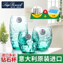 Home imported creative water cup without lid transparent juice drink glass Mojito Cup student female drinking cup