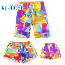  Parent-child pants beach pants shorts family three-pack suit Seaside loose quick-drying beach pants mother and daughter father and son