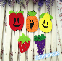 Kindergarten primary school childrens room classroom blackboard environment layout decoration wall stickers three-dimensional cartoon fruit promotion