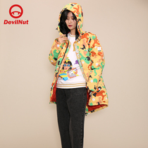 DEVIL NUT Tide brand demon men and women same down jacket cloud camouflage flu jacket master new ASV