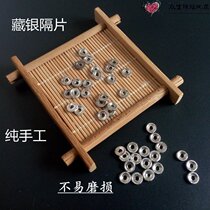 Tibetan silver handmade spacer star moon diamond silver spacer accessories beads pure handmade silver partition