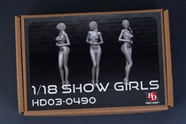 HobbyDesign 1 18 Racing Girl Show Girl Resin Doll White Mold HD03-0490