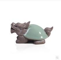 Song Dynasty Ruyao Ruibeilong Turtle Tea Pet Ge Kiln Open piece tea play fine Kung Fu tea set ornaments