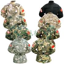  Camouflage top mens long-sleeved jacket outdoor military fans casual special forces training clothes spring autumn and winter tactical training clothes
