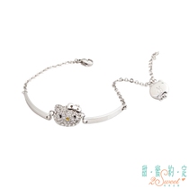 Hello Kitty x LINE Milk Bubble KITTY White Steel Bracelet