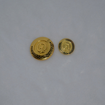 Jinhang mens and womens railway shirt uniform buttons Metal aluminum alloy railway logo with foot buttons Coat buckle