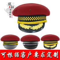 High quality Jube red security big brimmed hat security uniform accessories custom security big brimmed hat sun hat