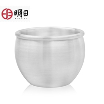 Tomorrow silver tea cup 999 sterling silver kung fu tea cup double insulation tea cup Lotus single Cup