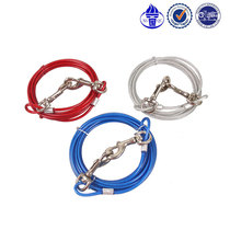 Stainless steel bolt dog wire rope Anti-bite thickened extended dog chain Teddy Golden retriever small medium large dog universal 3 5 meters