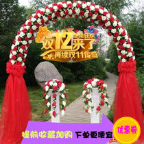 Wedding full flower door wedding flower door silk flower arch wedding arch finished flower door happy door opening arch New