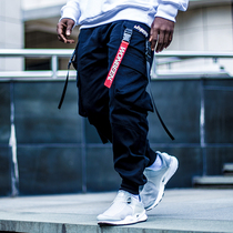 WONBEEN2017A W Detachable webbing drawstring pants Sports and leisure fashion brand tooling pants small pants