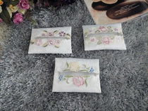 New plant flowers White listed Xueli embroidery tissue cover fabric embroidery tissue bag storage bag