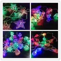 Hollow wrought iron LED Christmas decorative lights flashing lights bedroom outdoor wedding festive lights