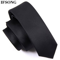IFSONG mens tie male Korean version groom wedding black men and women casual tie narrow version positive dress 