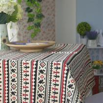 Bohemian ethnic printed cotton tablecloth Japanese square table tablecloth table tablecloth coffee table scarf shooting background