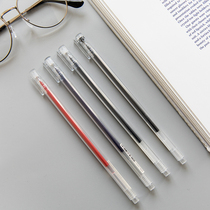 This Lady transparent pen holder with cap bullet head gel pen 0 5 black red and blue replaceable core water pen needle pen