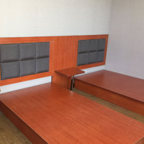 Hotel room hotel simple standard room furniture single double bed frame box single apartment soft bag bed bed box bed screen