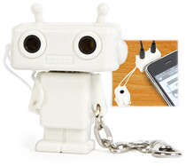 Splitterbot Cartoon Robot Headphone Wire Splitter Audio Adapter Music Sharing Instrumental Key Buckle