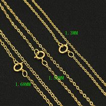 American 14K gold gold gold injection GFO chain finished chain flat o chain choker necklace cross chain finished flash o chain
