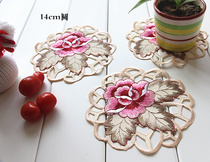 Nordic European embroidered placemat fabric Teacup mat Bowl mat Plate mat Tea table mat Table cloth Hotel Western table mat