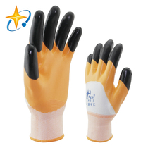 Xingyu N513 nitrile gloves reinforced finger semi-immersion protective gloves anti-oil stain acid and alkali corrosion-resistant labor protection hand