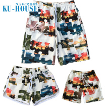  Parent-child summer family suit Family suit Parent-child pants A family of three mother and daughter Korean vacation beach pants