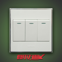 Simon switch socket 56 series 86 type three open single control triple single open 3 three single panel V51031BY