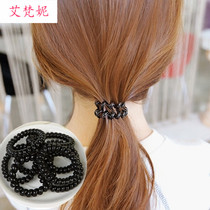 Avani Korean hair accessories high quality candy color black telephone cord Hairband head rope tie hair rope large