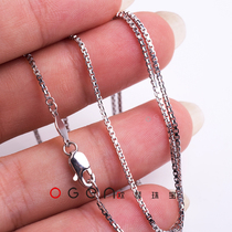 PT950 platinum boutique spring fish hook buckle box box necklace element chain lengthened spot Ouqin jewelry