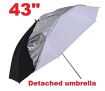 Factory direct photographic equipment 43 inch 110cm double layer umbrella two-in-one unloading umbrella photography umbrella
