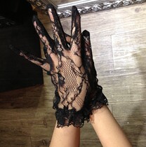 Sexy Black Lace Short glove for a long time.
