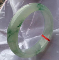 Myanmar jade bracelet natural old pit A goods jade ice species floating flower bracelet luster smooth belt certificate KK068