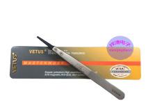 Hong Kong VETUS tweezers interchangeable head anti-static carbon fiber head flat mouth stainless steel tweezers ESD249 New