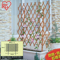 Outdoor anti-corrosion wood telescopic fence flower frame climbing plant bracket column grid fence fence climbing rattan flower frame partition