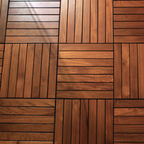 On the water side teak waterproof floor garden solid wood anti-corrosion floor balcony non-slip floor outdoor splicing floor