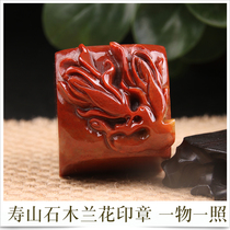 Seal carving seal Shoushan Stone name collection Calligraphy and painting Calligraphy Chinese painting Hard pen Idle chapter Magnolia seal package lettering