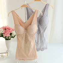 Foreign trade original single-cut body shaping underwear womens thin summer vest bag hip slim base body with steel ring