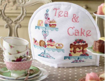 Cross stitch redrawing electronic map source file containing line volume Magazine-tea and cake